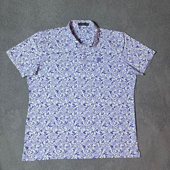 G/Fore Botanic Garden Floral Polo Shirt Performance XL Golf Tech Men's X-Large - Picture 1 of 7